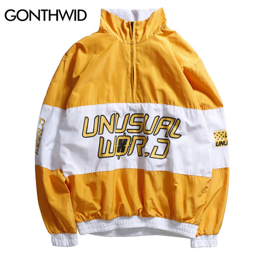 GONTHWID Color Block Patchwork Pullover Jackets