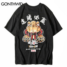 Load image into Gallery viewer, GONTHWID Chinese Character Poker Printed T Shirts