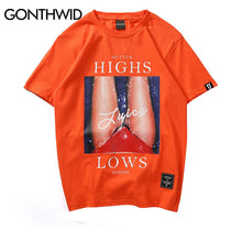 Load image into Gallery viewer, GONTHWID 2018 Sexy Hot Legs Printed T Shirts