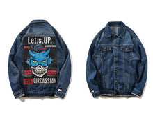 Load image into Gallery viewer, GONTHWID Vintage Men Printed Denim Cotton Jean Jacket