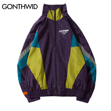 Load image into Gallery viewer, GONTHWID Vintage Color Block Patchwork Windbreaker Jackets