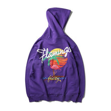 Load image into Gallery viewer, GONTHWID Harajuku Embroidery Pink Flamingo Printed Hoodies