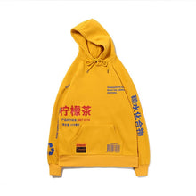 Load image into Gallery viewer, GONTHWID Lemon Tea Printed Fleece Pullover Hoodies