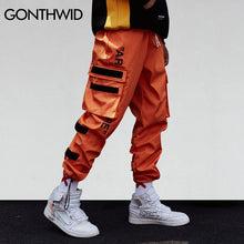 Load image into Gallery viewer, GONTHWID Men's Side Pockets Cargo Harem Pants