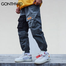 Load image into Gallery viewer, GONTHWID 2018 Patchwork Pockets Cargo Harem Pants