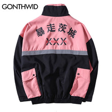Load image into Gallery viewer, GONTHWID Pockets 3M Reflective Stripe Windbreaker Track Jackets