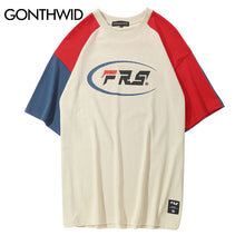 Load image into Gallery viewer, GONTHWID Hip Hop Color Block Patchwork T Shirts