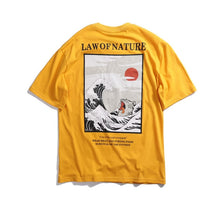 Load image into Gallery viewer, GONTHWID Japanese Ukiyo Cat Wave Printed  T Shirts