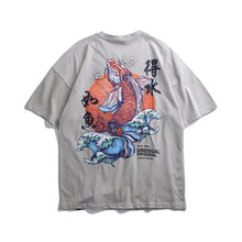 Load image into Gallery viewer, GONTHWID Japanese Harajuku Style Koi Carp  Tshirts