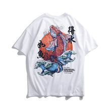 Load image into Gallery viewer, GONTHWID Japanese Harajuku Style Koi Carp  Tshirts