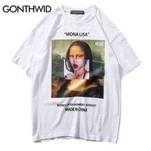 Load image into Gallery viewer, GONTHWID Men Funny Mona Lisa Printed  T Shirts