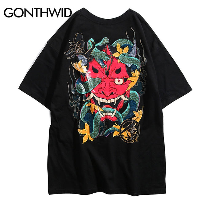 GONTHWID Japanese Devil Snake T Shirts
