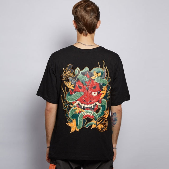 GONTHWID Japanese Devil Snake T Shirts