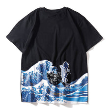 Load image into Gallery viewer, GONTHWID Japanese Ukiyo E Koi Crap Fish Printed T-shirts