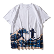 Load image into Gallery viewer, GONTHWID Japanese Ukiyo E Koi Crap Fish Printed T-shirts