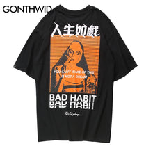Load image into Gallery viewer, GONTHWID Smoking Nun Printed T-shirts