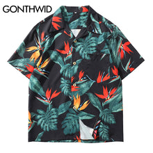 Load image into Gallery viewer, GONTHWID Floral Hawaiian Aloha Beach Shirts