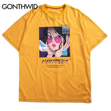 Load image into Gallery viewer, GONTHWID Japanese Girl Print Tshirts