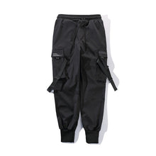 Load image into Gallery viewer, GONTHWID Ribbon Buckle Multi-Pockets Harem Joggers Pants