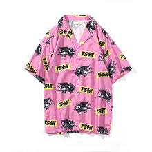 Load image into Gallery viewer, GONTHWID Angel Print Pink Hawaii Beach Shirt