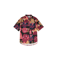 Load image into Gallery viewer, GONTHWID Cartoon Graffiti Print Hawaiian Beach Shirts