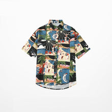 Load image into Gallery viewer, GONTHWID Vintage Mens Print Hawaiian Beach Aloha Shirt